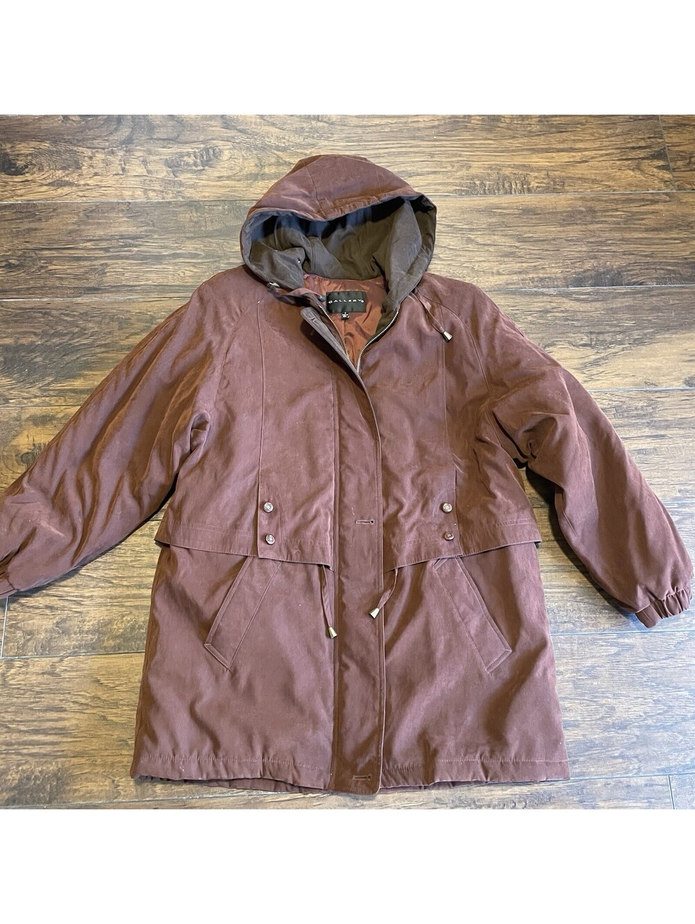 GALLERY Women’s Vintage Hooded Lined All Weather Jacket Size Small